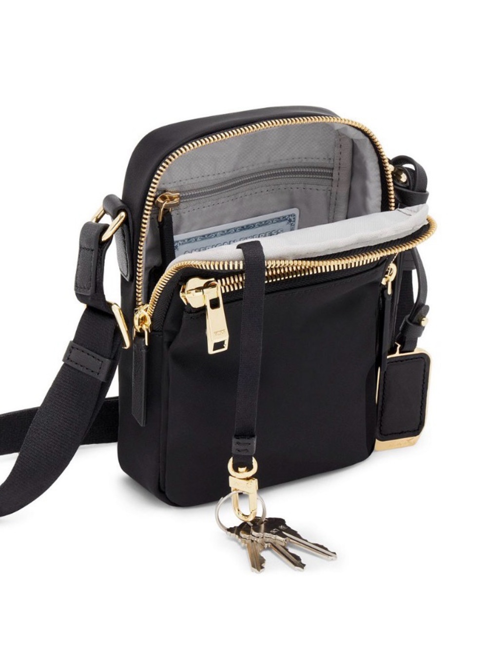 Tumi Voyageur Persia Crossbody Black with Gold Hardware - Picture 2 of 13